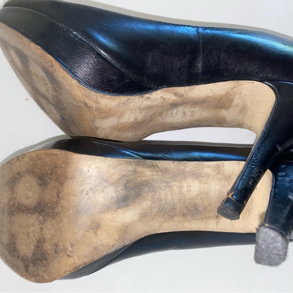 Leather Black Heels - Picture 7 of 8